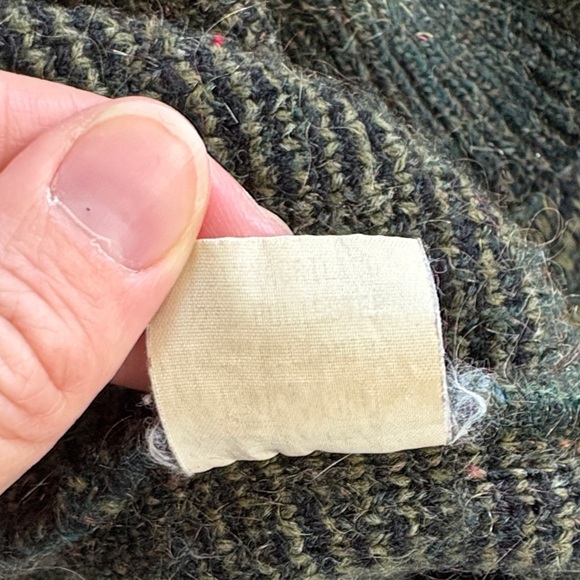 Laypun Men's Green Plaid Cardigan Wool Blend Made in Spain Medium - Picture 6 of 7